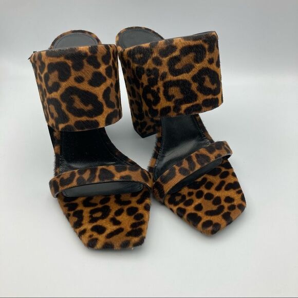 Saint Laurent OAK WOMENS PONY PRINT SANDAL SZ 36 US 6 - Picture 6 of 13